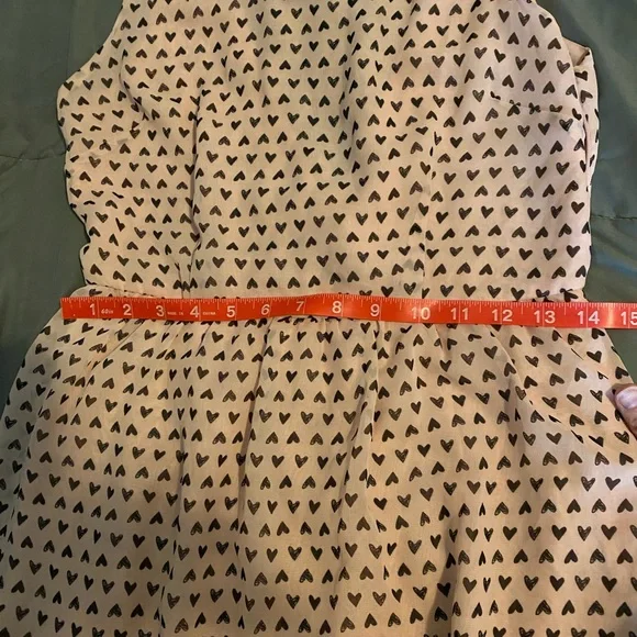 Forever 21 XXI Heart Pattern Dress, Open Back- medium - Picture 9 of 10